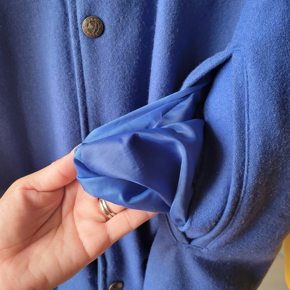 Vintage Steve & Barry’s Navy University Jacket Mens Exrta Large XL Lettermans - Picture 8 of 16